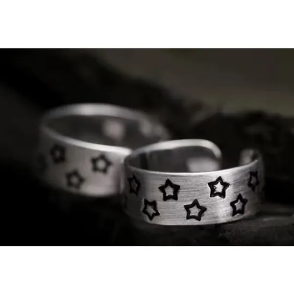 NEW Unisex 925 Sterling Star Adjustable Band Ring, Toe Ring, Pinky Ring‎ - Image 11