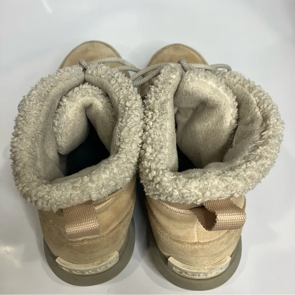 Explorer next carnival waterproof boots cream suede lace up boots womens size 10 - Image 6