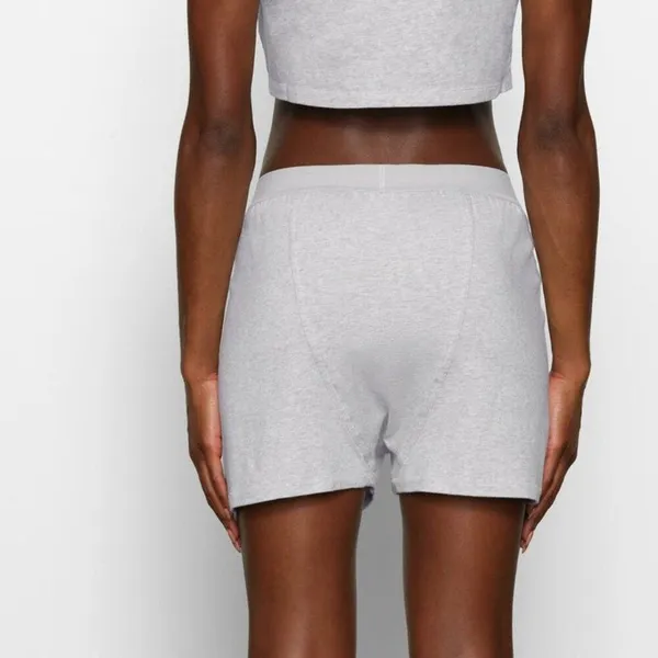 NWT Skims Boyfriend Loose Boxer in Light Heather Gray size xxs - Image 2