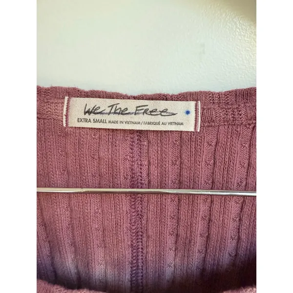 We The Free Free People Sunset Tee in‎ Chocolate Merlot Size XS Lagen Look Boho - Image 7