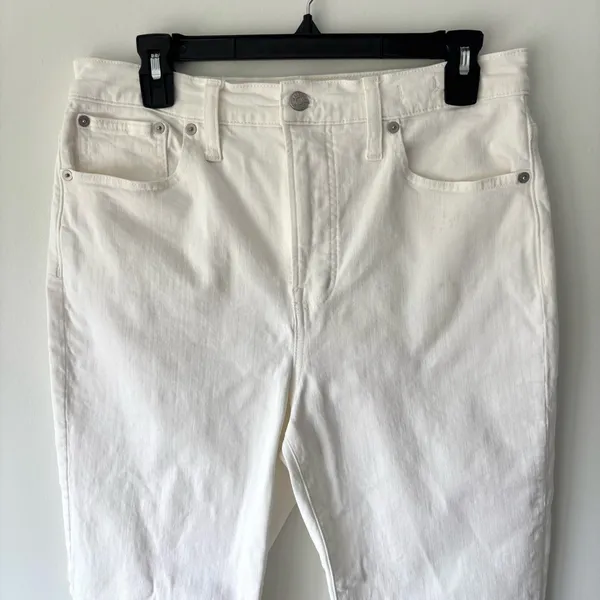 Madewell White The Perfect Vintage Jean Straight Leg High Waist Travel Beach - Image 2