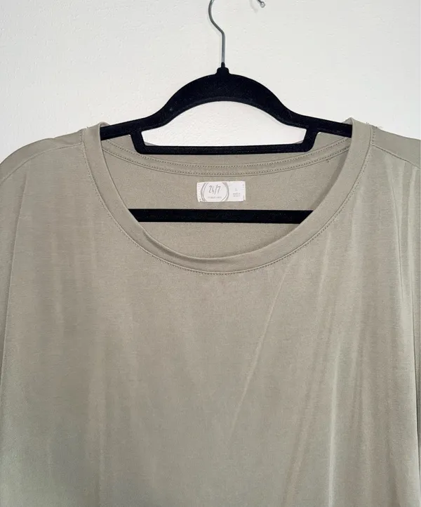 Maurices 24/7 Fairhaven Sandwash Dolman Tee Solid Light Green - Image 3