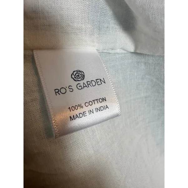 Tuckernuck Ro’s Garden Elizabeth Green & White Floral Dress Cotton Mini Sz S - Image 5