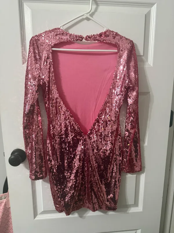superdown Cindi Sequin Mini Dress Pink - Image 2