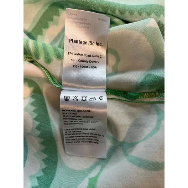 Farm Rio Tropical Cutout Satin Midi Slip Dress Green Size XS Resortwear - Image 16