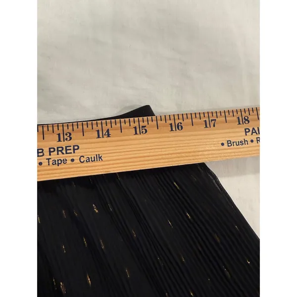 Chelsea & Violet Maxi Skirt Women's Large Black Gold Dot Printed Tiered Pleated - Image 7