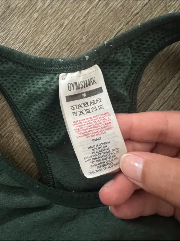 Gymshark Forest Green Seamless Racerback Sports Bra - Image 7