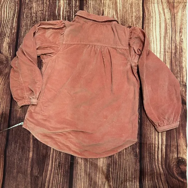 Women’s American Eagle Corduroy Pink Button Down Shirt Medium - Image 2