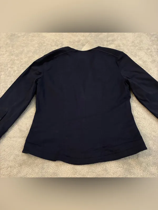 Classic Navy Women's Blazer Jacket by Express Size 10 - Image 8