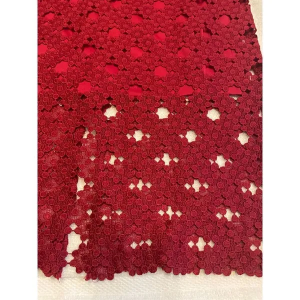 Lulus Burgundy Crochet Laced Bodycon Midi Dress Size S/ Party/ Cocktail/Formal - Image 11