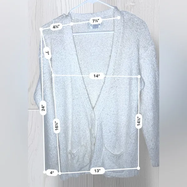 WYE OAKS Women’s Cozy White Button Up Knit Cardigan - Image 7