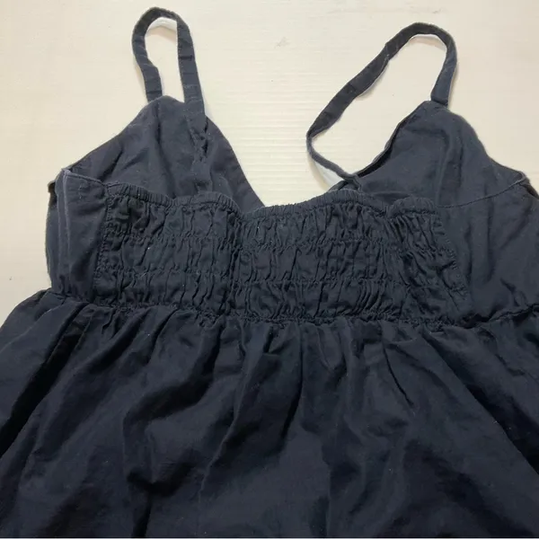 Banana Republic Navy Blue Eyelet Embroidery Tank Top Baby Doll Cotton Sz S - Image 8