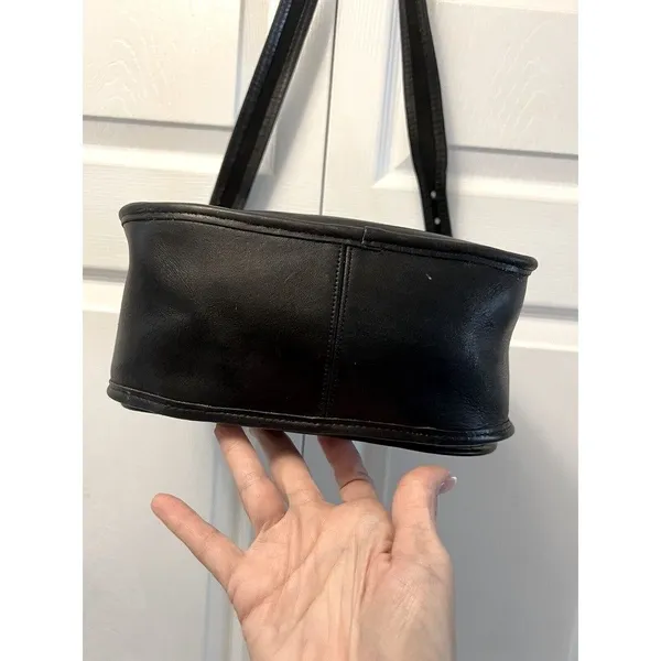 Coach Vintage Black Saddle Bag‎ legacy Y2K Classic - Image 6