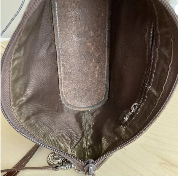 Brighton Crossbody Brown Python Faux Snakeskin Leather Purse‎ bag Small Vintage - Image 2