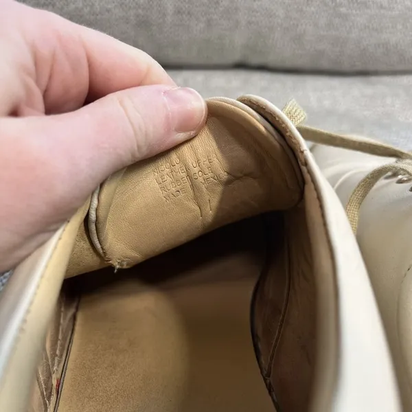 Nisolo Everyday Leather Sneaker with Vibram Sole in‎ Beige Neutral Tan Size 11 - Image 8