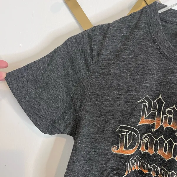 Harley Davidson Barnett El Paso Texas Graphic Tee Small Grey Vintage 00s - Image 5