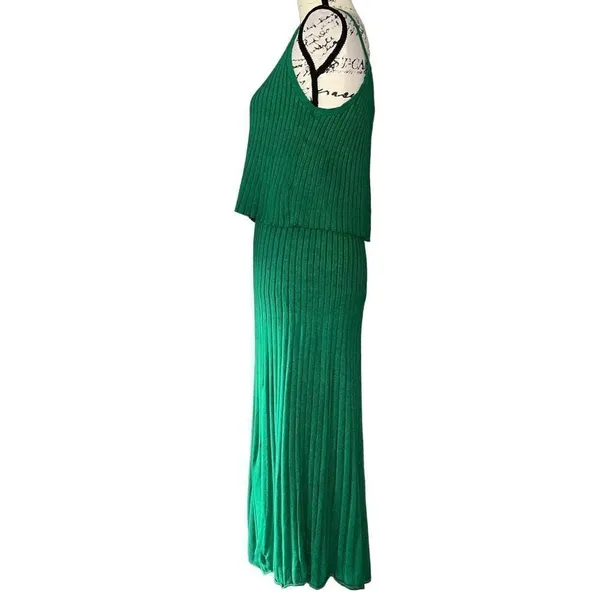 Scoop‎ NYC green 2-piece tank sweater & skirt set small 4-6 - Image 5