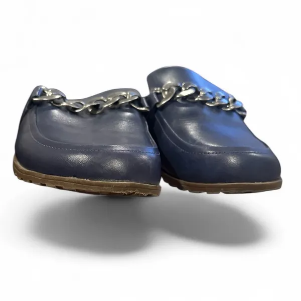 Vionic Navy Blue Georgie Leather Mule Classic Loafer Clog Chain Shoes 6 - Image 8
