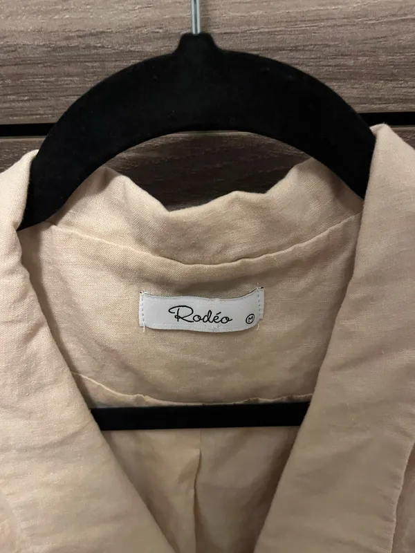Rodeo Tan Button Down Vest Top Size M - Image 2