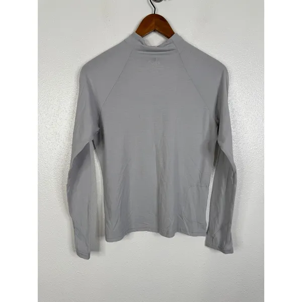 Kuhl Agility Pullover Womens Small Gray Merino Wool Blend Mock Neck Long Sleeve - Image 2