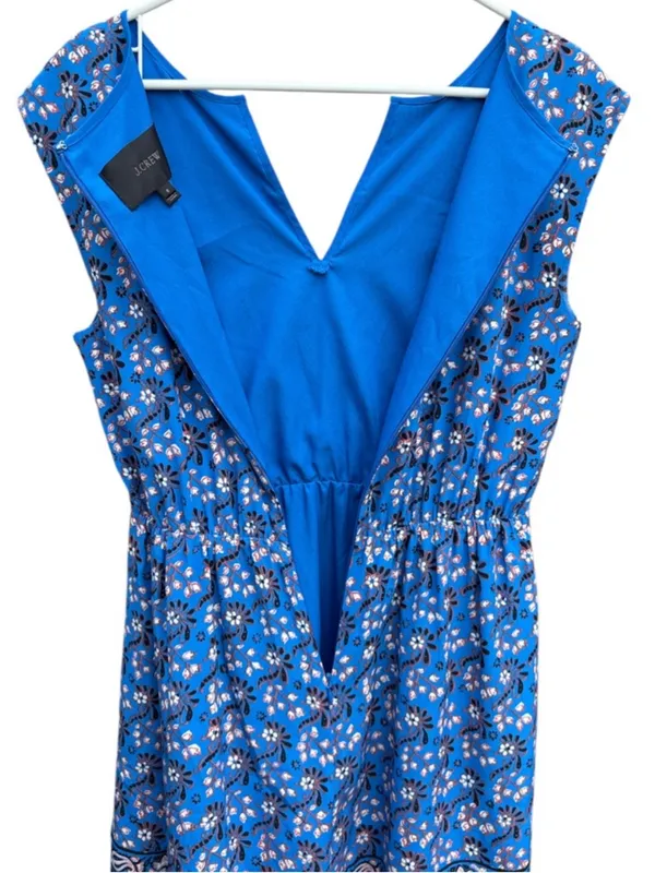 EUC J. Crew Silk Sleeveless Scarf Print Dress Size 6 - Image 9