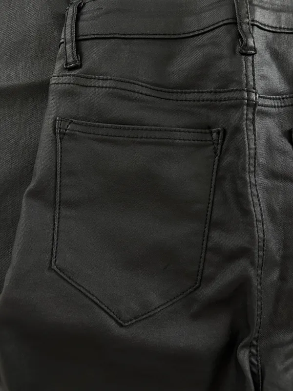 Edikted Faux Leather Flare Pants - Image 3