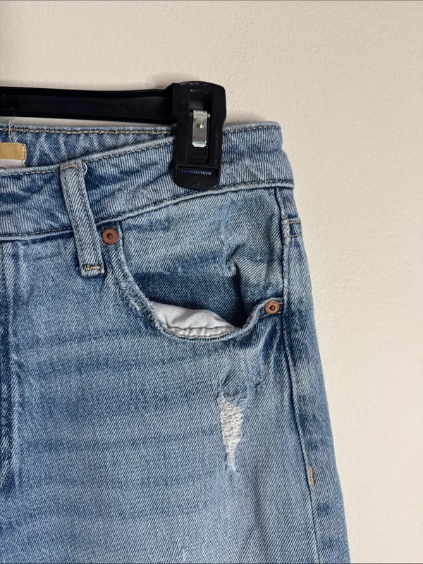 Goldie Blues Cheeky Taper Ankle Hi rise Original Fit Light Distressed Jeans sz 8 - Image 7