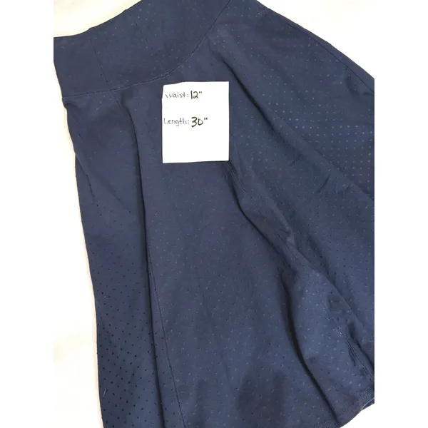Maeve Anthropologie Sevigny Midi Skirt Navy Blue Textured Polka Dot Size 0 - Image 6