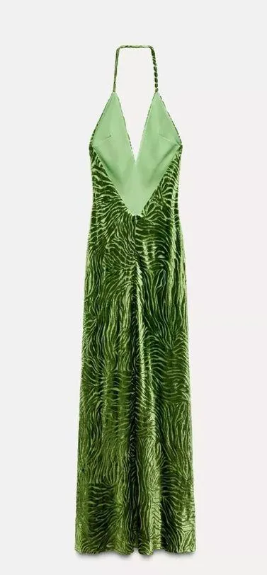 Zara dress gown maxi open back bodycon halter wedding party cocktail - Image 18