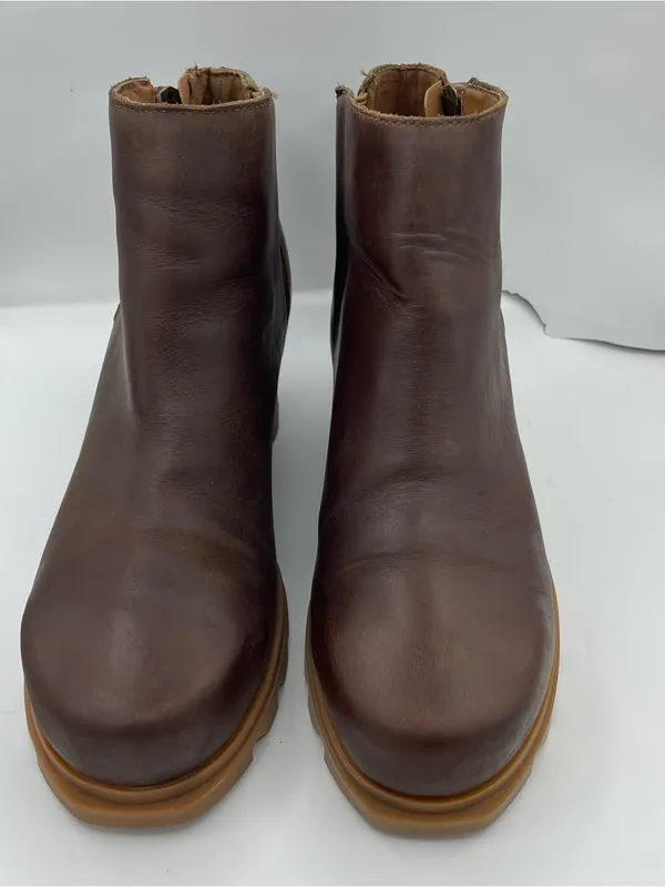 Sorel Joan of Arctic wedge III brown waterproof full-grain leather boots 7.5 - Image 3