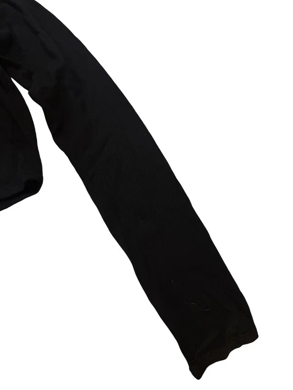 Full Tilt Black Ribbed Knit Long Sleeve Crop Top Shirt Turtleneck Medium Women's - Image 10