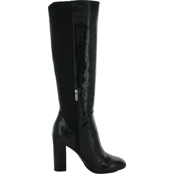 Circus by Sam Edelman Clarimont Zipper Knee Height Black Croc PT Boots - Image 4