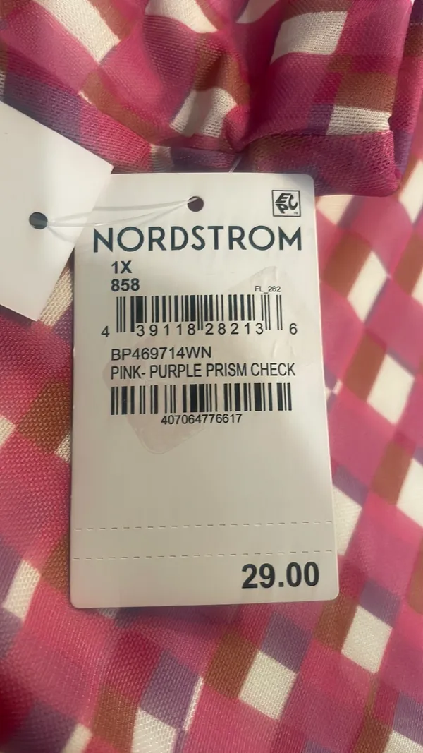 BP NWT pink/Purple Prism Check Mini Skirt - Image 5