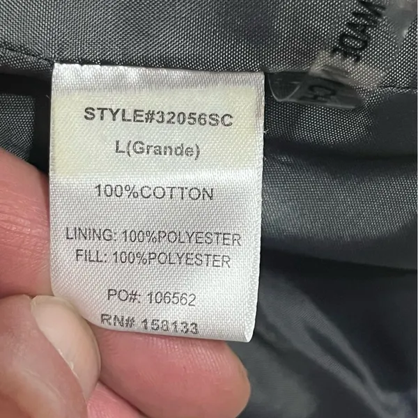 Women's‎ Staccato 100% Cotton Quilted Vest Gray With White Polka Dots Size Large - Image 8