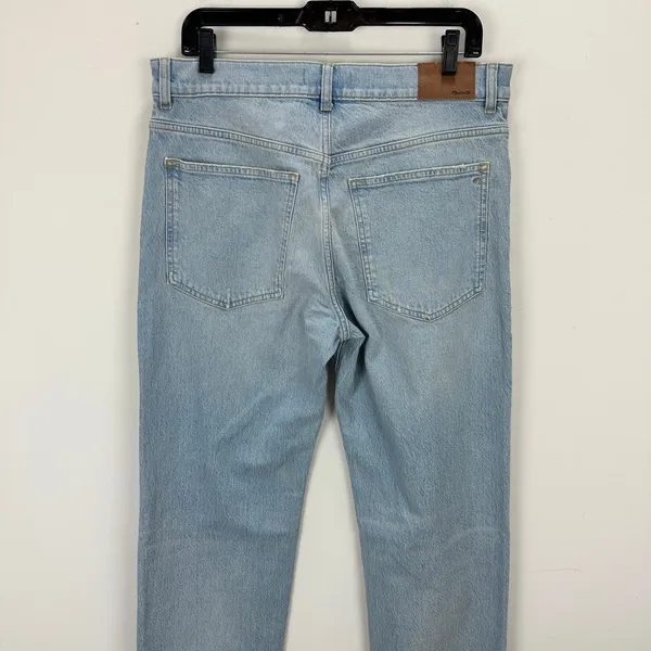 Madewell The Dean Easy Straight Foster Wash Light Blue Comfort Stretch US 30 NWT - Image 12