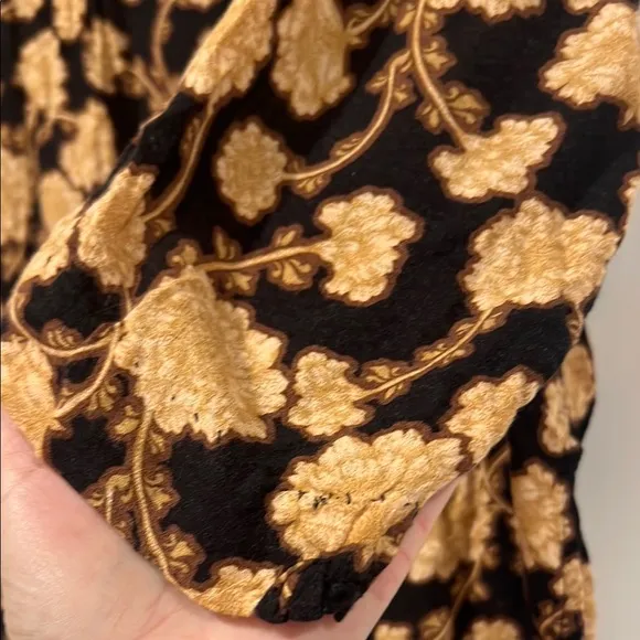 Free people Mia tunic Women's Black and Tan‎ Patterned Top small - Image 6