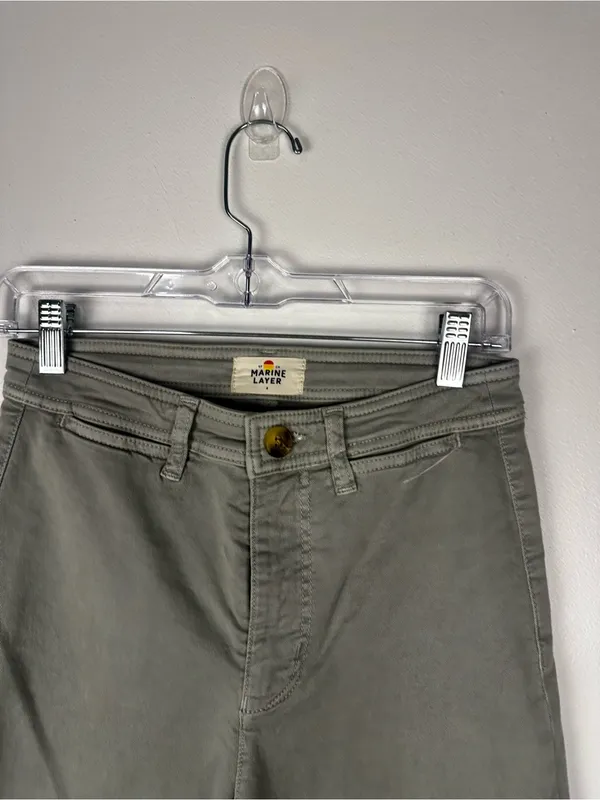 Marine‎ Layer olive Green Bridget Crop Pant Women’s Sz 4 - Image 6