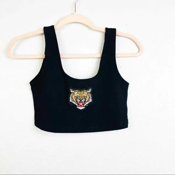 ADIKA Black Cattitude Crop Top Size Small‎ - Image 4