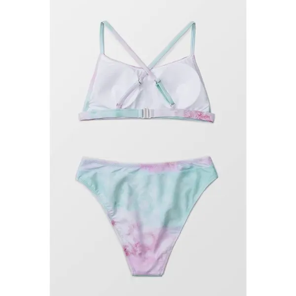 New Womens CUPSHE High Waisted Swimsuit Tie Dye Tummy Control Bikini Swimsuit M - Image 4