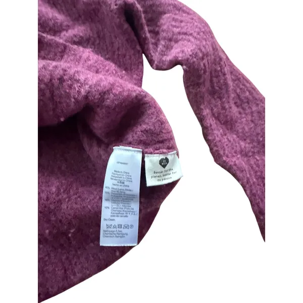Madewell Purple Textured Knit‎ Wool Blend Pullover Sweater Size S Cozy Knitwear - Image 4