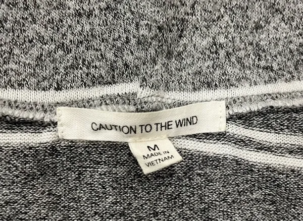 🌬️ Caution To The Wind Gray w/ White Stripes Turtleneck Top - Image 7