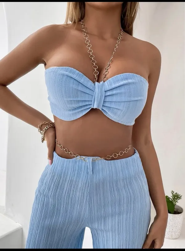 Two Peice Baby Blue Set - Image 2
