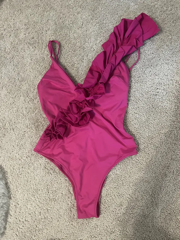 ZARA Pink Ruffle One piece Swimsuit - Image 6
