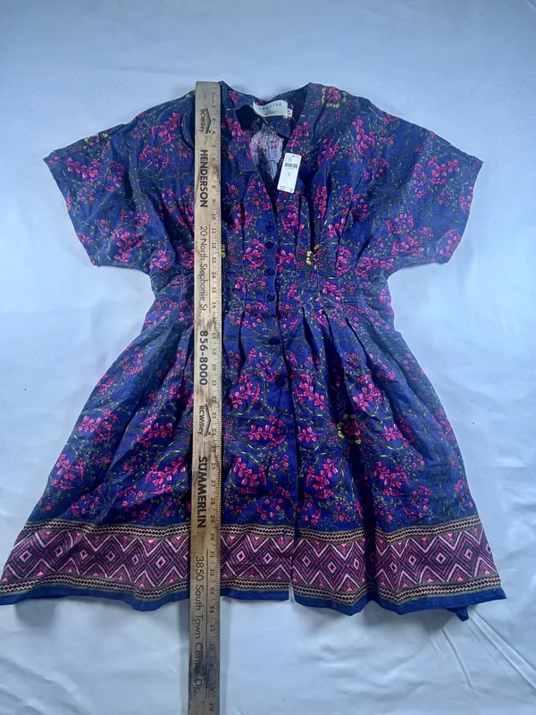 Anthropologie Tobie Mini Shirt dress By Exquise Womens Sm Floral Boho - Image 3