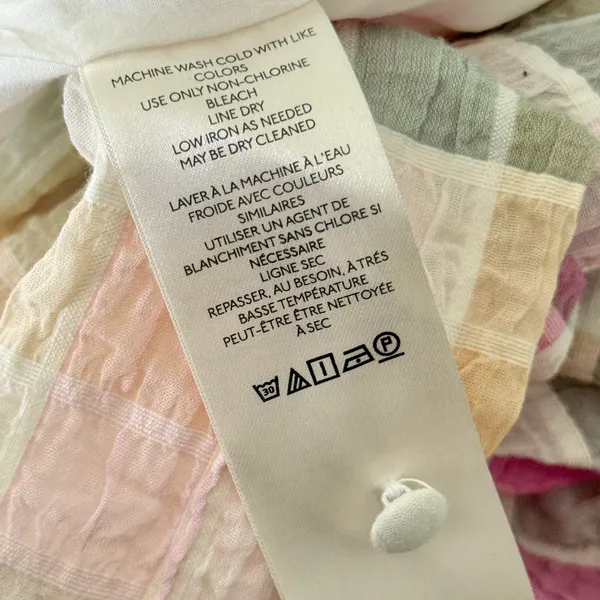 Maeve Anthropologie Ombré Plaid Midi Sundress Pink Orange White Women’s Size 2 - Image 12