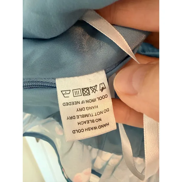 More To Come Floral Ruched Crop Top Womens Small‎ Blue Pink Cottagecore Cami - Image 7