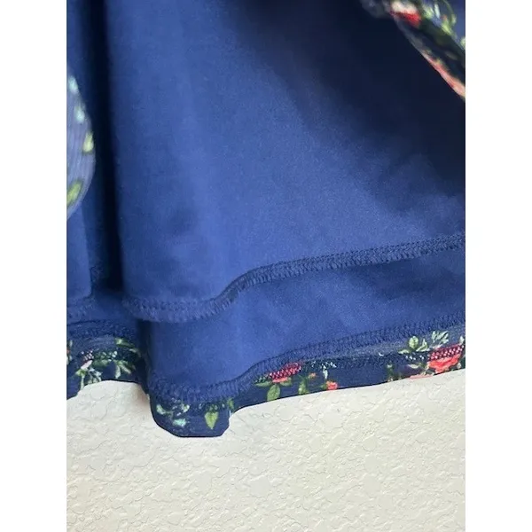 Anthropologie NAÏF Blue Floral Dress L‎ Off Shoulder Bell Sleeve Cottagecore - Image 10