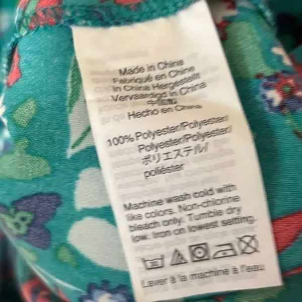 J. Crew Turquoise Floral Wrap‎ Style Dress Size 4 - Image 8
