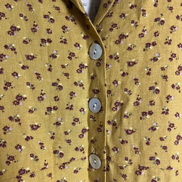 Madewell Kacie Mini Shirtdress Bitsy Bouquet Yellow Floral Size 10 - Image 14