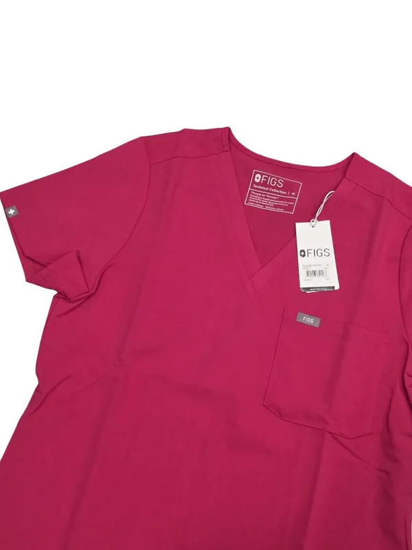Figs NWT Catarina One-Pocket Womens Scrub Top Technical Collection Pink Medium - Image 5